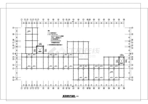 某4744㎡五层砖混结构教学楼加固改造设计cad全套结构施工图（含设计说明）-图一