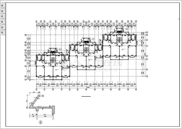 深圳市保利康桥小区3千平米6层砖混结构住宅楼建筑设计CAD图纸-图二