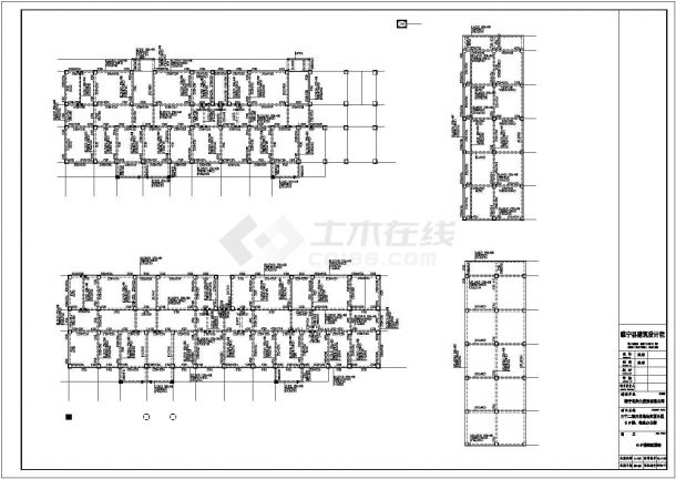 某地上6层框架结构物业办公楼建筑结构设计施工CAD图纸-图一