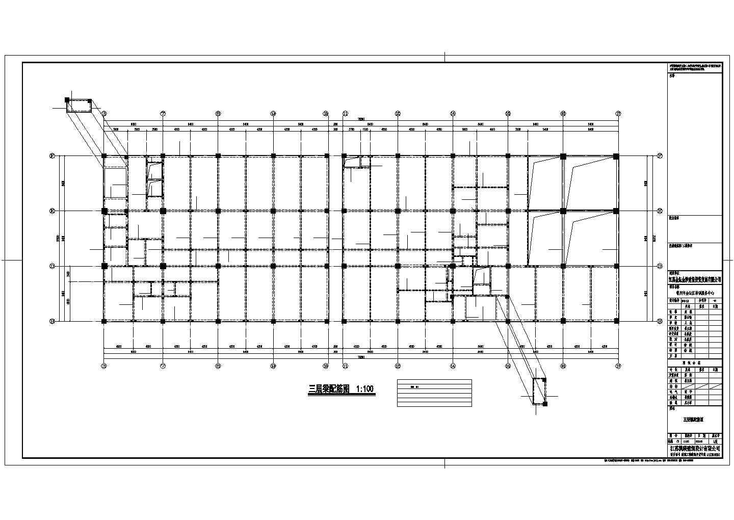 某地上6层框架结构培训中心建筑结构设计施工CAD图纸