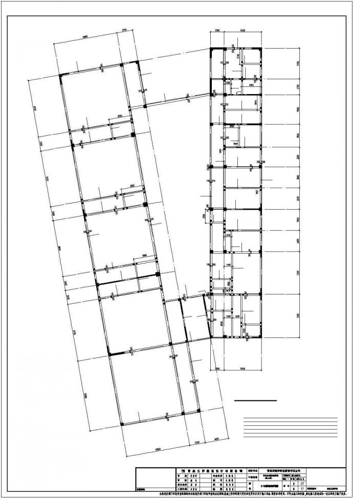 某地上三层框架结构幼儿园建筑结构设计施工CAD图纸_图1