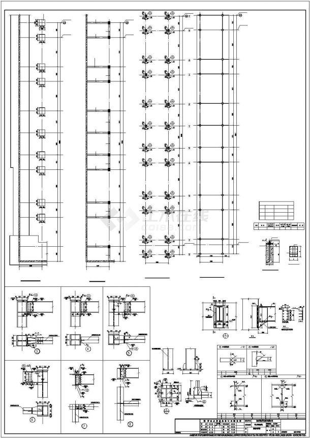 某地上四层框架结构高中教学楼建筑结构设计施工CAD图纸-图二