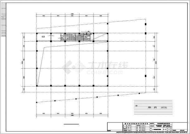 某地上两层框架结构体育馆建筑结构设计施工CAD图纸-图一
