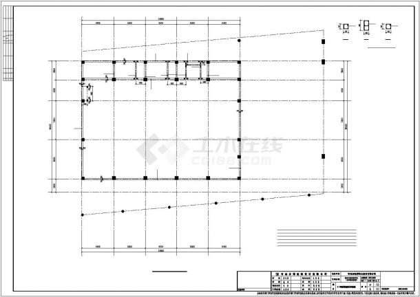 某地上两层框架结构体育馆建筑结构设计施工CAD图纸-图二