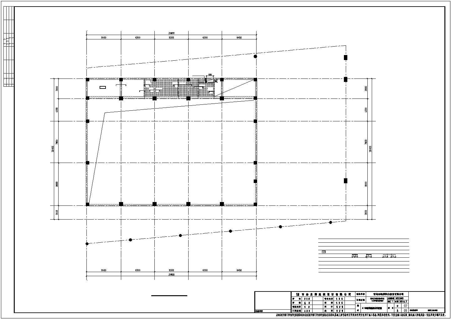 某地上两层框架结构体育馆建筑结构设计施工CAD图纸