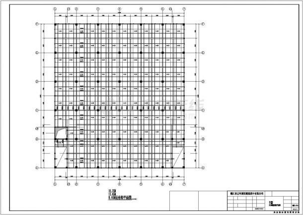 某单层框架结构厂房建筑结构设计施工CAD图纸-图一