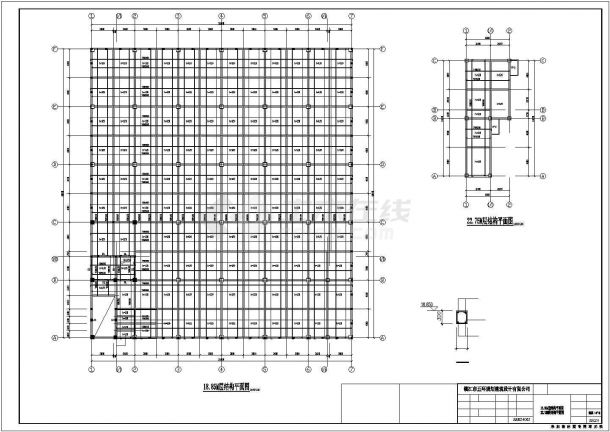 某单层框架结构厂房建筑结构设计施工CAD图纸-图二