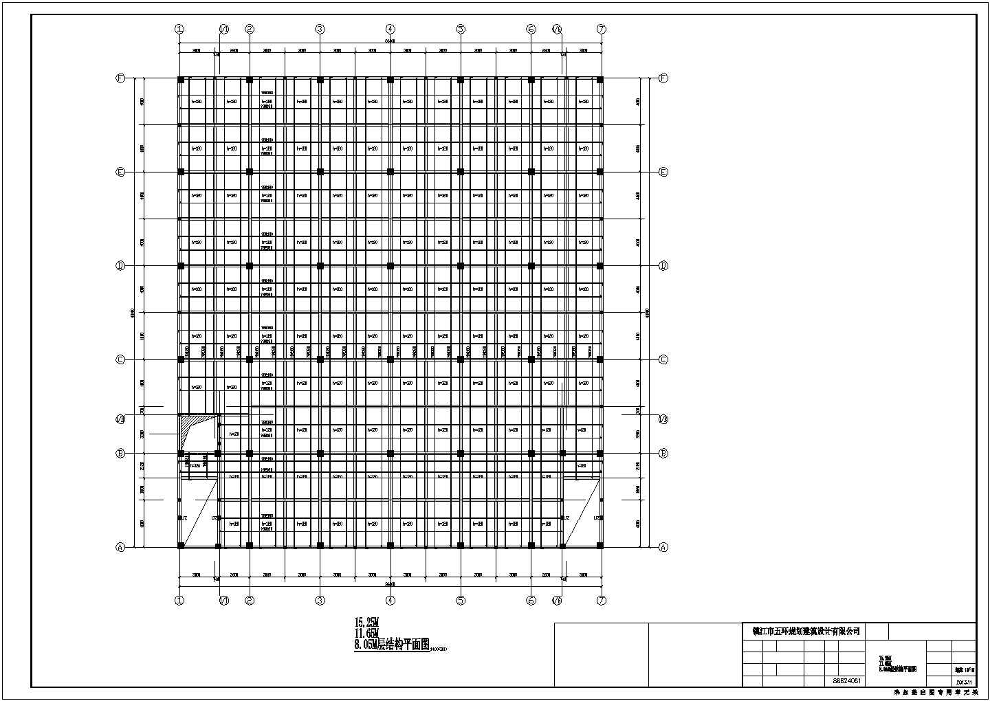某单层框架结构厂房建筑结构设计施工CAD图纸