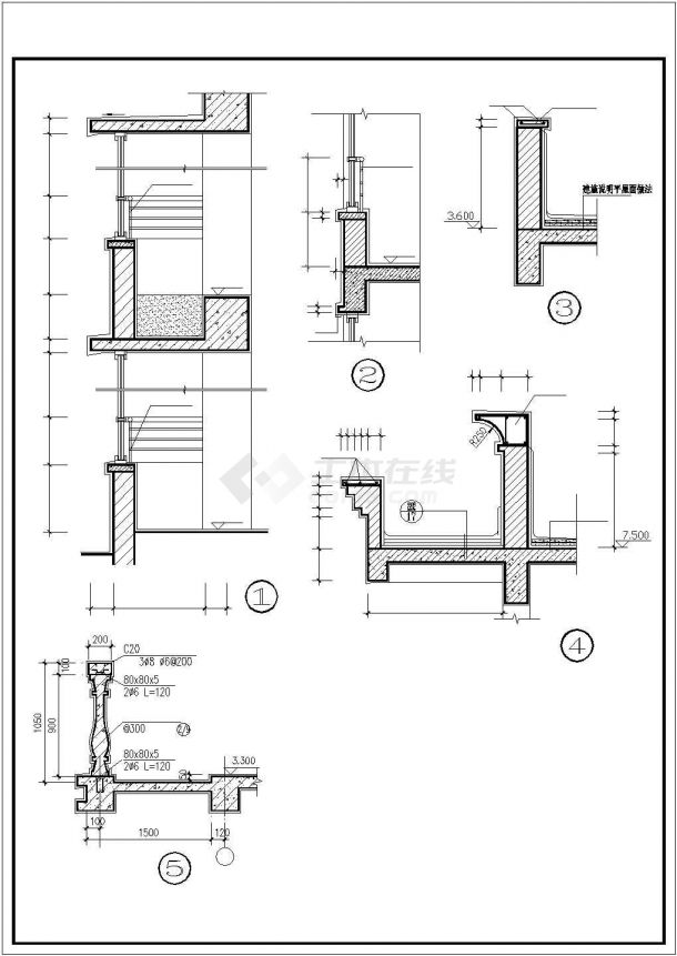衡阳市广宁村400平米三层砖混结构单体民居住宅楼建筑设计CAD图纸-图二