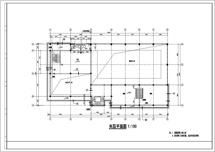 某小区会所建筑设计施工CAD图_图1