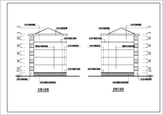 贵阳新州小区5层砖混结构住宅楼立剖面设计CAD图纸（含半地下室和阁楼）_图1