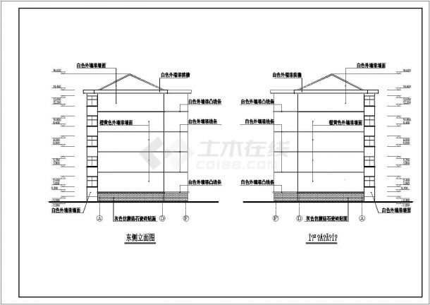 郑州市铭和苑小区5层砖混组合式住宅楼立剖面设计CAD图纸（含地下室）-图一