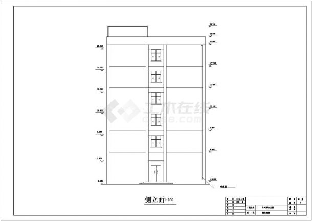 7000平米左右6层框架结构综合办公楼毕业设计（含设计建筑图、结构图、计算书）-图二