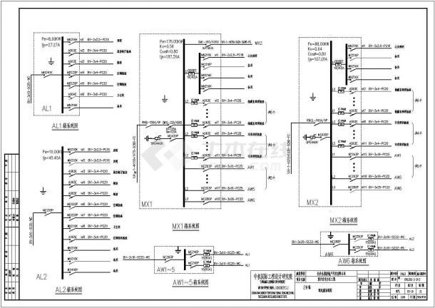 电气设计_某小区内综合配电设计CAD图-图二