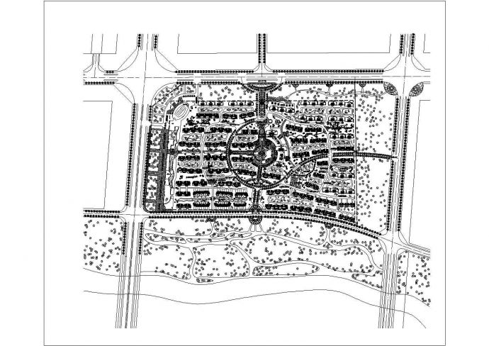 高档住宅小区规划方案图_图1