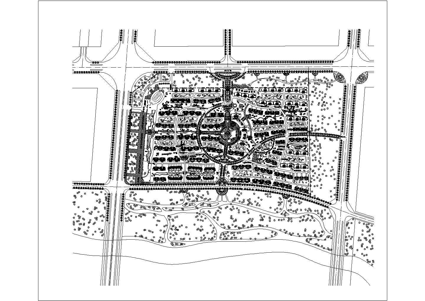 高档住宅小区规划方案图