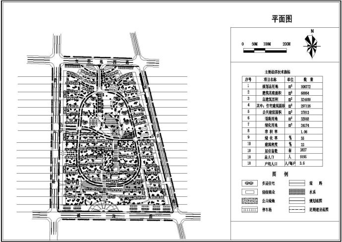 306772平米小区规划施工图_图1