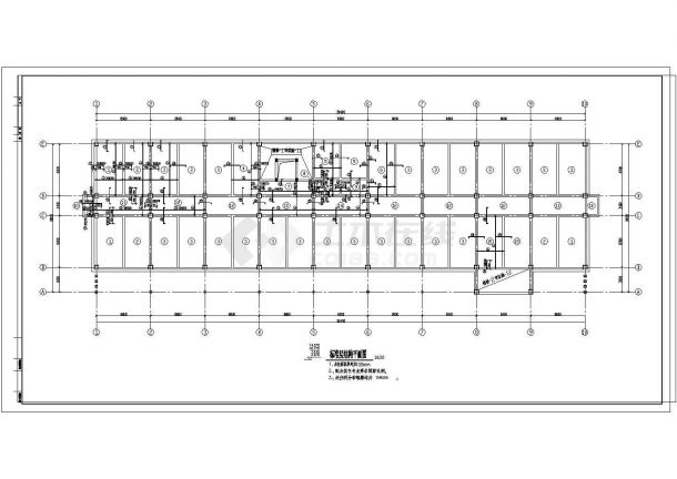 某五层办公楼钢筋砼框架结构设计CAD图纸-图二