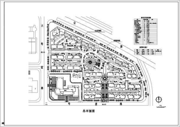 124012平米小区规划设计图-图一