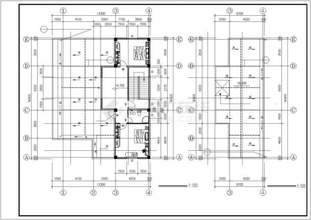 西宁市馨都澜苑小区900平米6层混合结构住宅楼建筑设计CAD图纸-图一