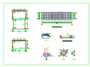 某人行天桥详细结构cad施工设计图-图二