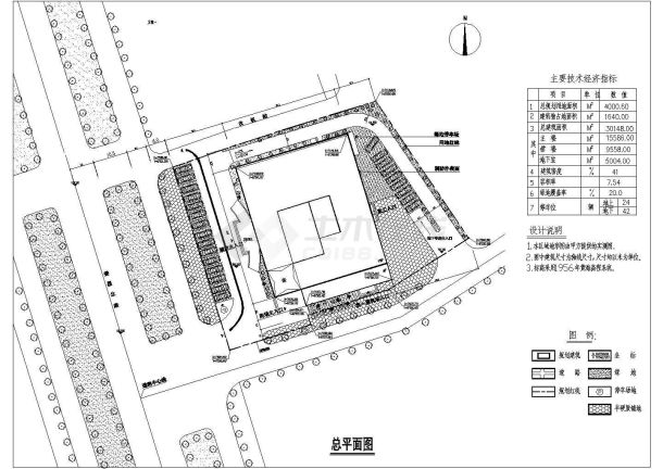 四川某五星级大酒店建筑设计施工CAD图-图一