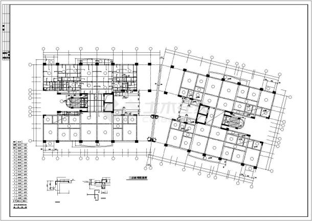 某商业花园框架结构建筑设计施工CAD图纸-图一