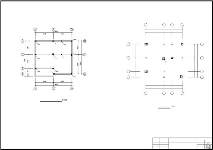 某多层小住宅建筑设计施工CAD图纸_图1