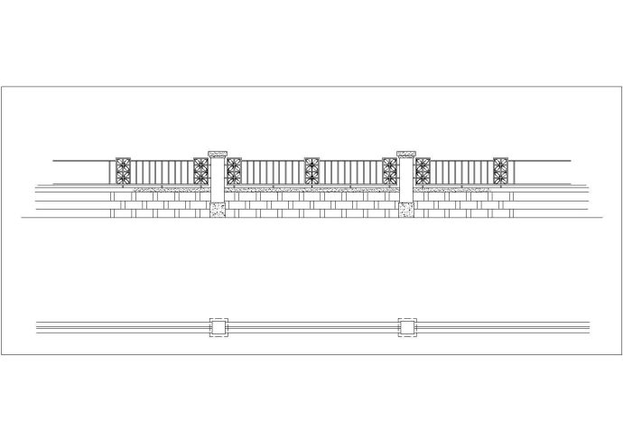 经典花园围墙设计cad施工详图_图1