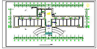 某三层医院病房楼建筑结构cad设计方案图纸-图二