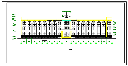 某三层医院建筑结构cad设计图-图二