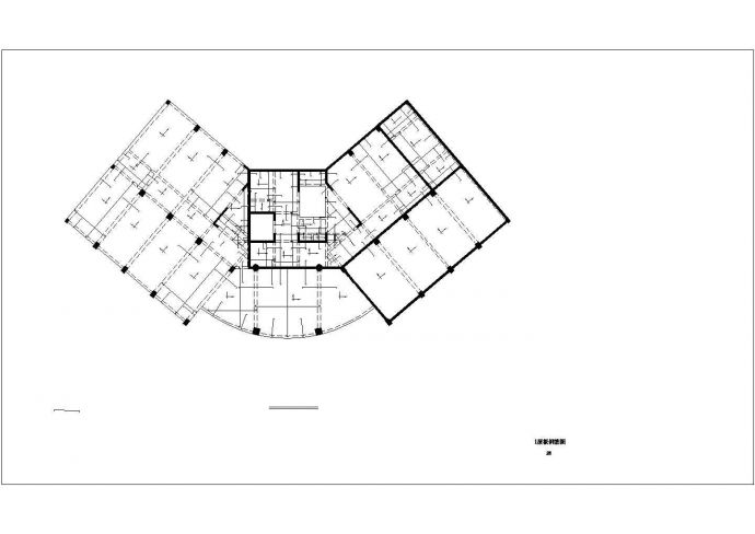 某地区框架剪力墙小高层办公楼结构CAD图纸_图1