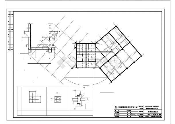 某地区框架剪力墙小高层办公楼结构CAD图纸-图二