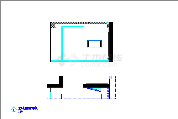 龙城锦园住宅楼装饰装修设计CAD施工图-图二