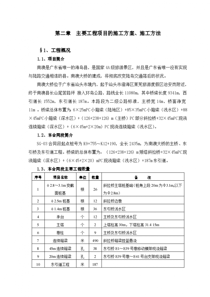 广东某大型跨海大桥工程施工组织设计方案-图二