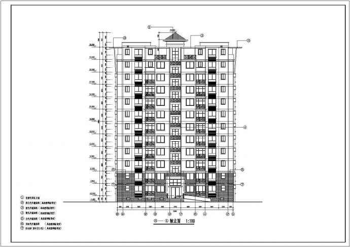 某框架结构高层住宅楼建筑设计cad全套施工图_图1