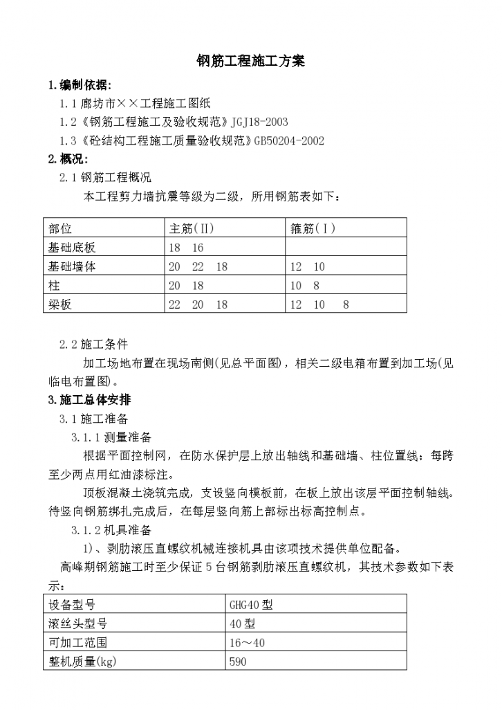 南京某星级酒店工程钢筋工程施工组织设计方案-图二