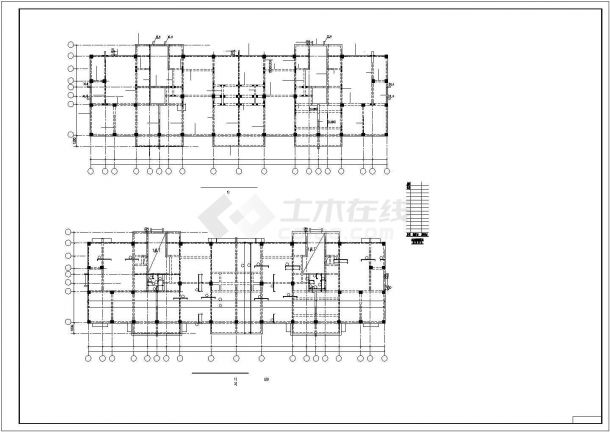 某钢筋混凝土框剪结构高层住宅建筑设计施工CAD图纸-图二