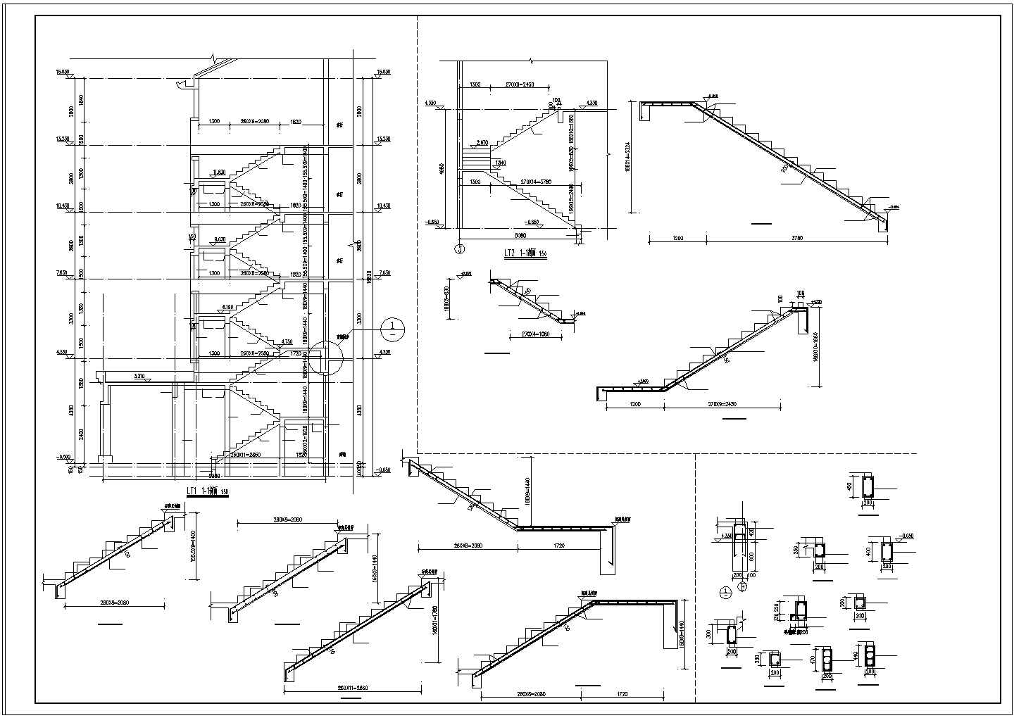 某剪力墙结构多层建筑设计施工CAD图纸