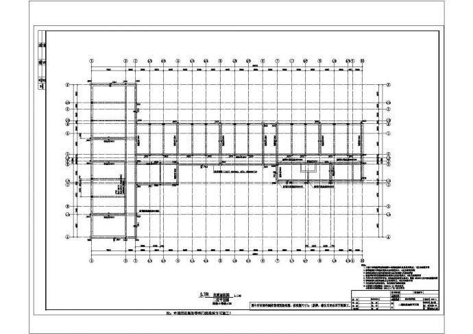青岛某综合教学楼抗震加固结构设计图，共7张_图1