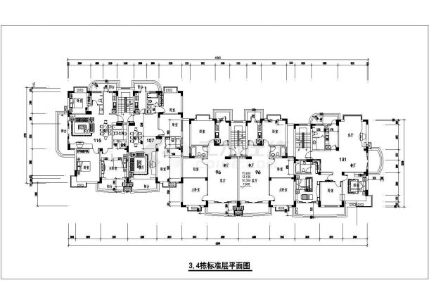 某砖混结构多层住宅楼设计cad全套建筑施工图纸-图二