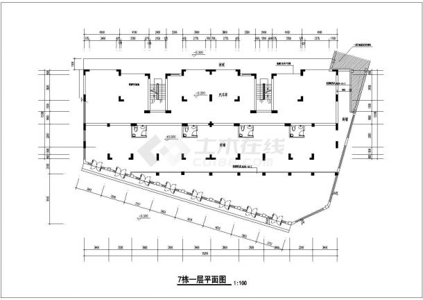 某多层砌体结构住宅楼设计cad全套建筑施工图纸-图二