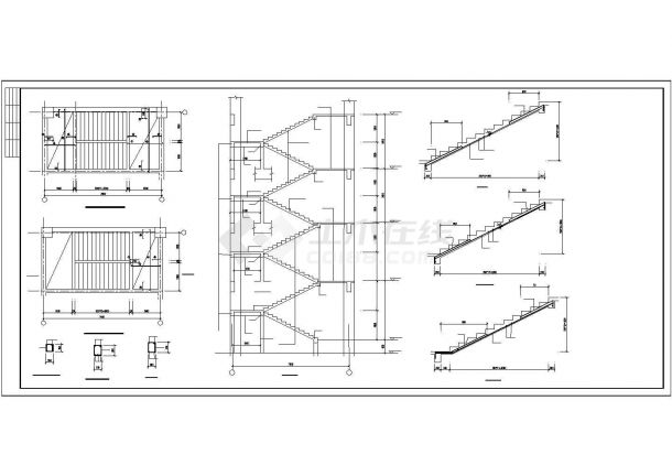 某框架结构六层教学楼建筑设计施工CAD图纸-图二