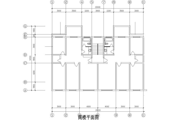 1阁楼层住宅楼给排水系统建施cad图，共九张_图1