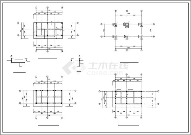 某框架结构商店建筑工程设计施工CAD图纸-图一