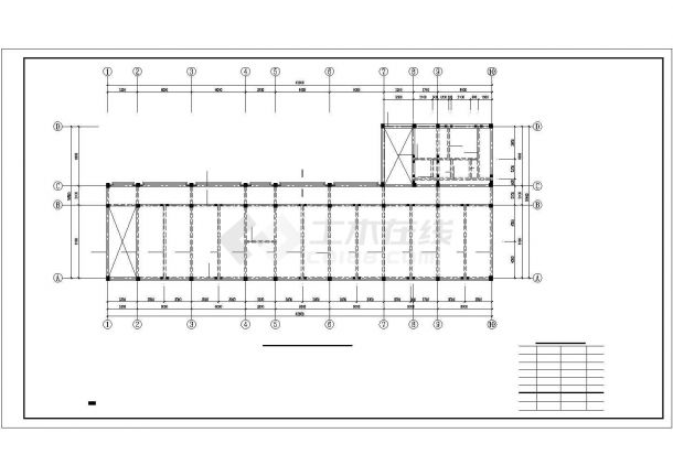 某小学综合楼建筑工程设计施工CAD图纸-图一