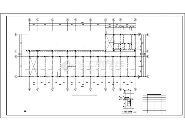某小学综合楼建筑工程设计施工CAD图纸-图二