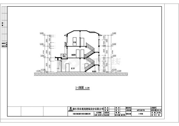 某框架结构农房建筑工程设计施工CAD图纸-图二