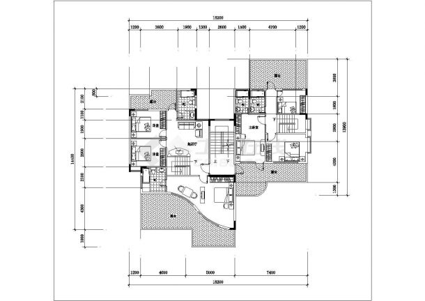 厦门市雅乐居小区7层砖混结构住宅楼平剖面设计CAD图纸（2套方案）-图一