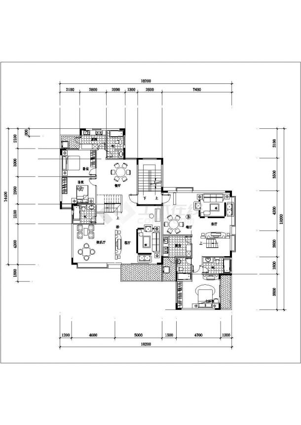 厦门市雅乐居小区7层砖混结构住宅楼平剖面设计CAD图纸（2套方案）-图二